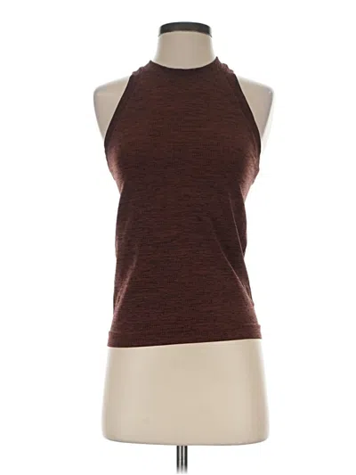 Pre-owned Athleta Tank Top Brown Halter Neckline Tops