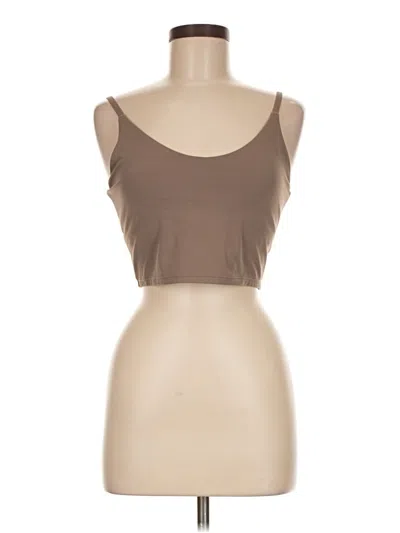 Pre-owned Athleta Tank Top Brown Strapless Neckline Tops