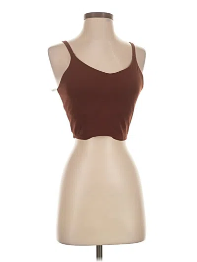 Pre-owned Athleta Tank Top Brown Strapless Neckline Tops
