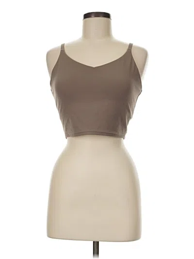 Pre-owned Athleta Tank Top Brown Strapless Neckline Tops