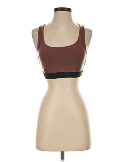 Pre-owned Athleta Tank Top Brown Strapless Neckline Tops