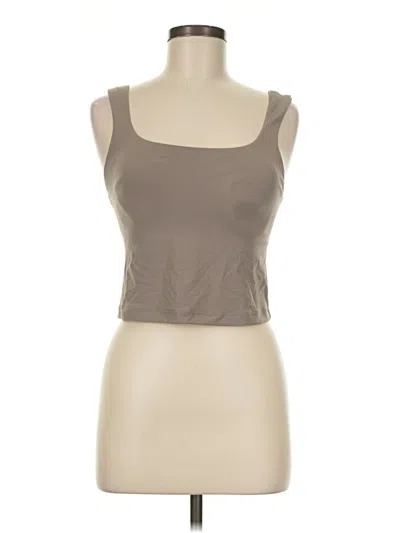 Pre-owned Athleta Tank Top Brown Strapless Neckline Tops