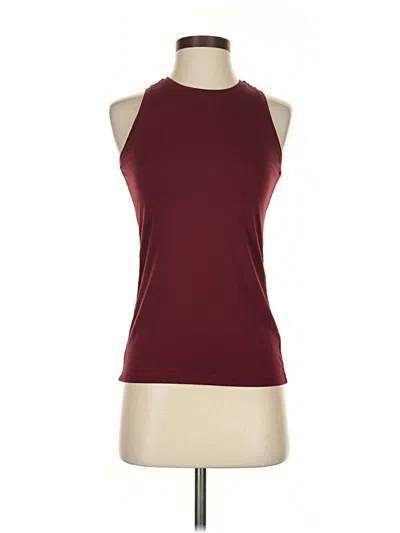 Pre-owned Athleta Tank Top Burgundy Halter Neckline Tops
