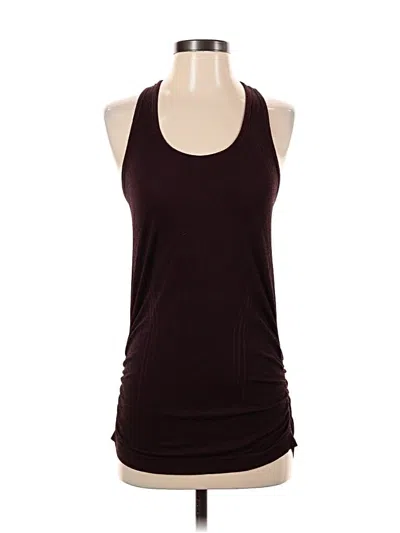 Pre-owned Athleta Tank Top Burgundy Halter Neckline Tops