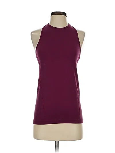 Pre-owned Athleta Tank Top Burgundy Halter Neckline Tops