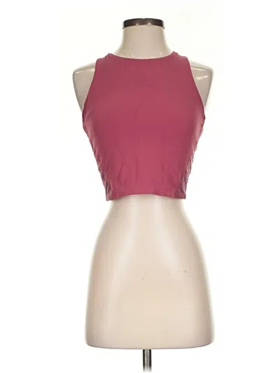 Pre-owned Athleta Tank Top Burgundy Halter Neckline Tops