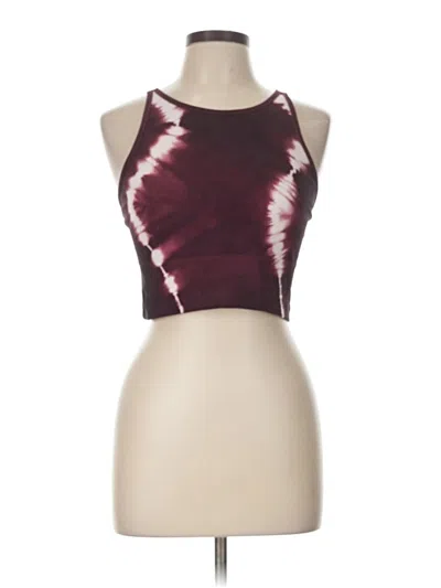 Pre-owned Athleta Tank Top Burgundy Halter Neckline Tops