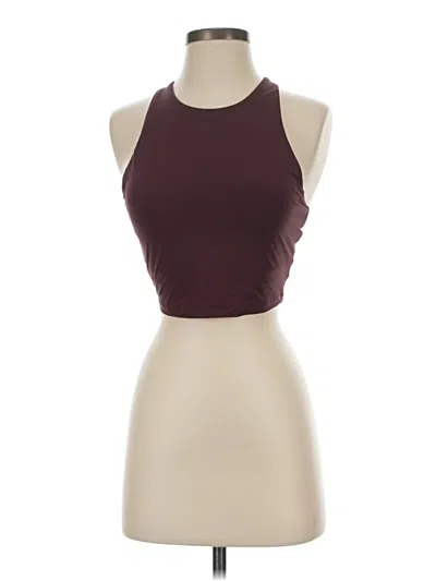 Pre-owned Athleta Tank Top Burgundy Halter Neckline Tops