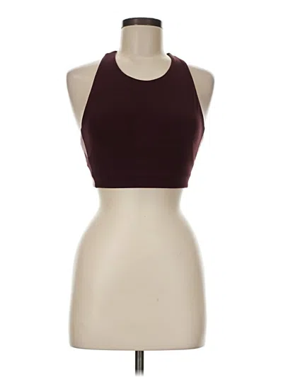 Pre-owned Athleta Tank Top Burgundy Halter Neckline Tops