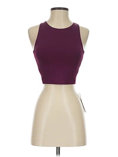 Athleta Tank Top Burgundy Halter Neckline Tops