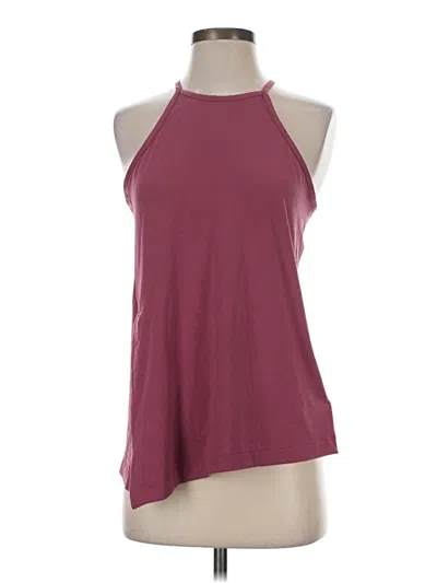 Pre-owned Athleta Tank Top Burgundy Halter Neckline Tops