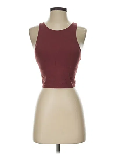 Pre-owned Athleta Tank Top Burgundy Halter Neckline Tops