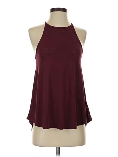 Pre-owned Athleta Tank Top Burgundy Halter Neckline Tops