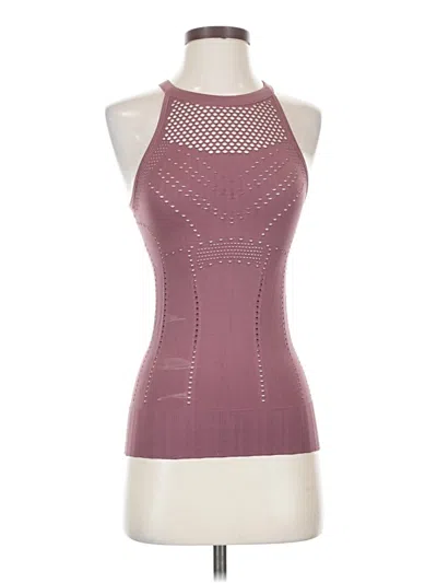 Pre-owned Athleta Tank Top Burgundy High Neck Tops