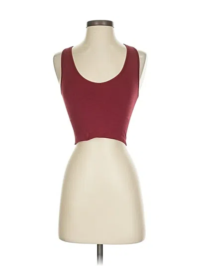 Pre-owned Athleta Tank Top Burgundy Strapless Neckline Tops