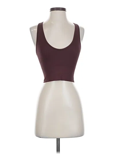 Pre-owned Athleta Tank Top Burgundy Strapless Neckline Tops