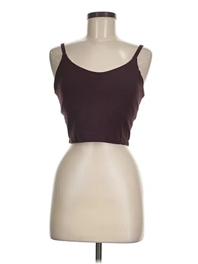 Pre-owned Athleta Tank Top Burgundy Strapless Neckline Tops