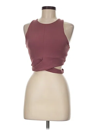 Pre-owned Athleta Tank Top Burgundy Strapless Neckline Tops