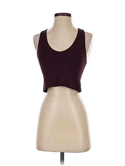 Pre-owned Athleta Tank Top Burgundy Strapless Neckline Tops