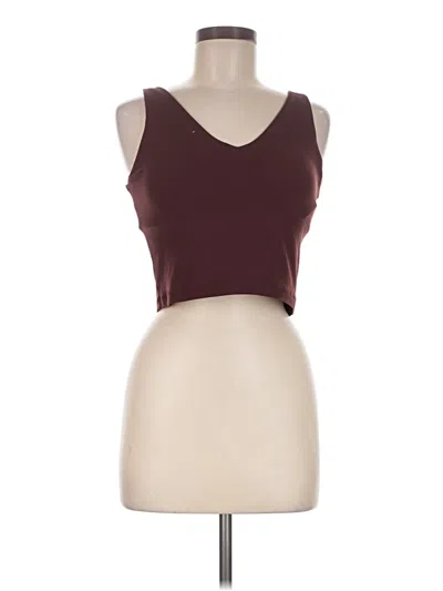 Pre-owned Athleta Tank Top Burgundy Strapless Neckline Tops
