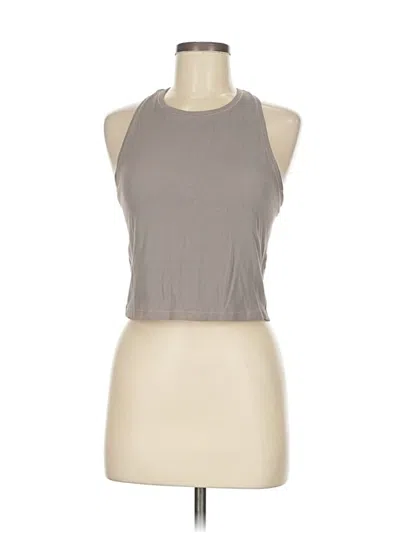 Pre-owned Athleta Tank Top Gray Halter Neckline Tops