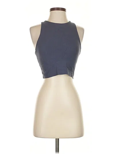 Pre-owned Athleta Tank Top Gray Halter Neckline Tops