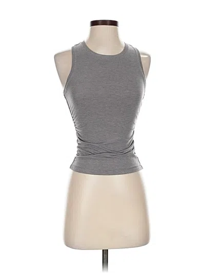 Pre-owned Athleta Tank Top Gray Halter Neckline Tops