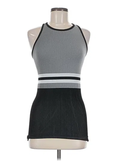 Pre-owned Athleta Tank Top Gray Halter Neckline Tops