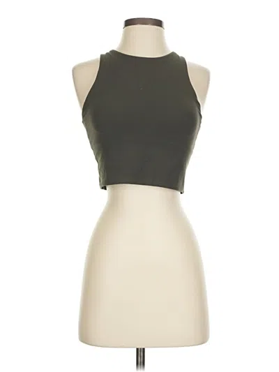 Pre-owned Athleta Tank Top Gray Halter Neckline Tops