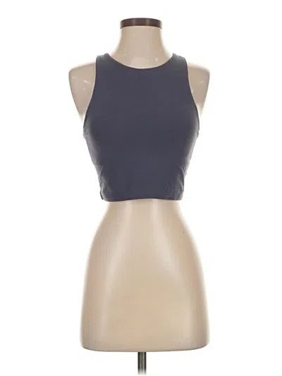 Pre-owned Athleta Tank Top Gray Halter Neckline Tops