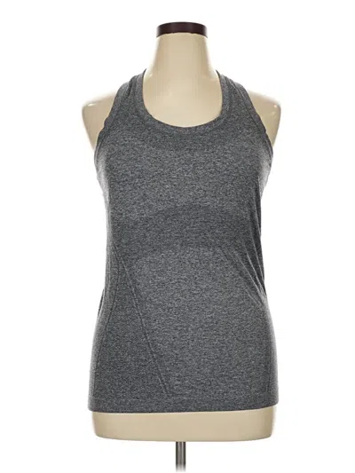 Pre-owned Athleta Tank Top Gray Halter Neckline Tops