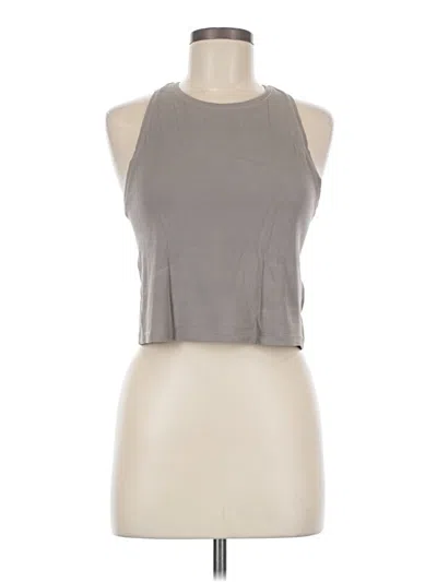 Pre-owned Athleta Tank Top Gray Halter Neckline Tops