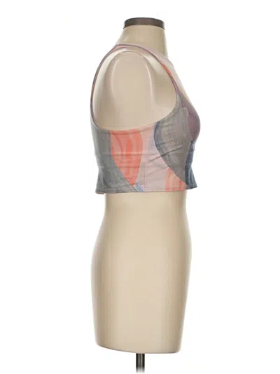 Pre-owned Athleta Tank Top Gray Halter Neckline Tops