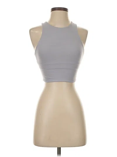 Pre-owned Athleta Tank Top Gray Halter Neckline Tops