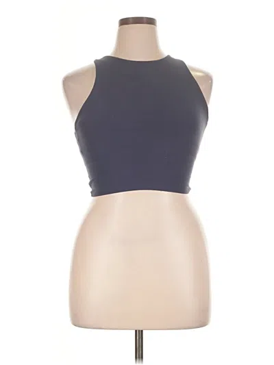 Pre-owned Athleta Tank Top Gray Halter Neckline Tops