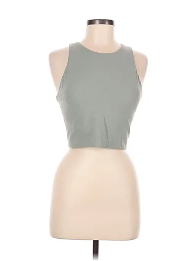 Pre-owned Athleta Tank Top Gray Halter Neckline Tops