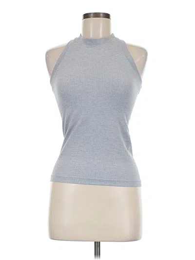 Pre-owned Athleta Tank Top Gray Halter Neckline Tops