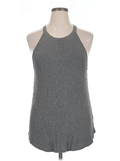 Pre-owned Athleta Tank Top Gray Halter Neckline Tops