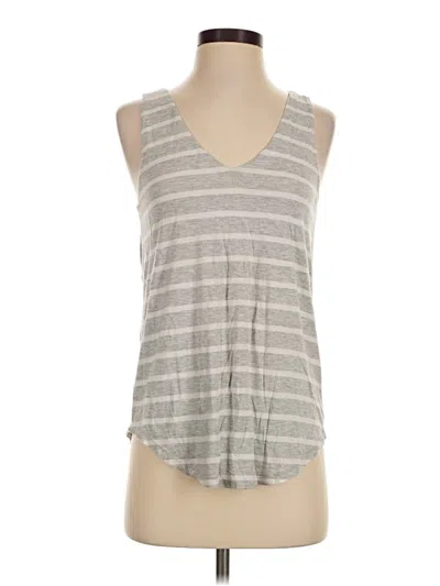 Pre-owned Athleta Tank Top Gray Plunge Neckline Tops