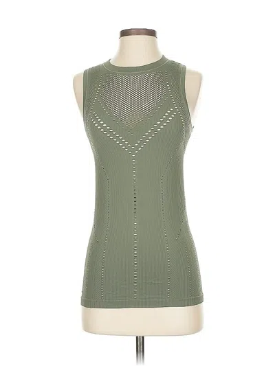 Pre-owned Athleta Tank Top Green Halter Neckline Tops