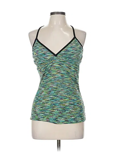 Pre-owned Athleta Tank Top Green Halter Neckline Tops