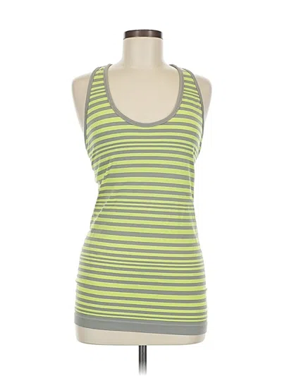 Pre-owned Athleta Tank Top Green Halter Neckline Tops