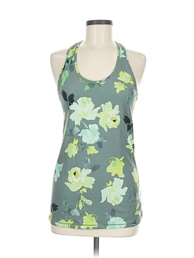 Pre-owned Athleta Tank Top Green Halter Neckline Tops