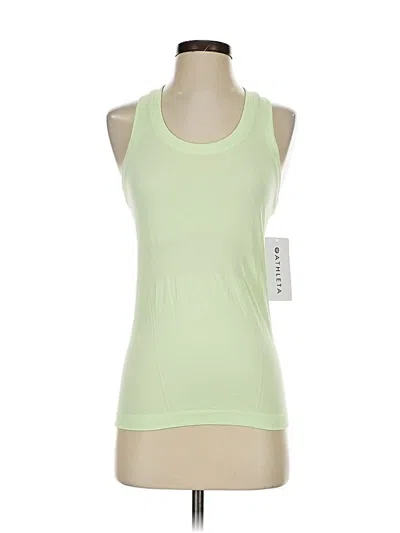 Pre-owned Athleta Tank Top Green Halter Neckline Tops