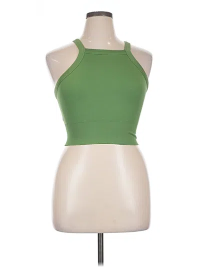 Pre-owned Athleta Tank Top Green Halter Neckline Tops