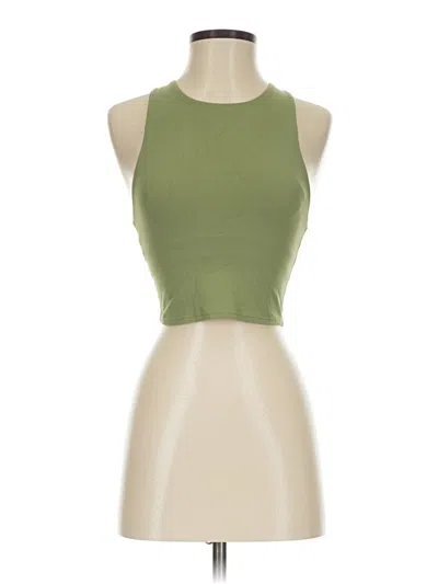Pre-owned Athleta Tank Top Green Halter Neckline Tops