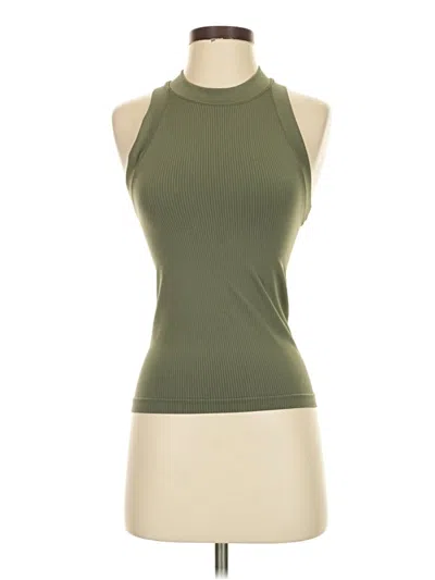 Pre-owned Athleta Tank Top Green Halter Neckline Tops