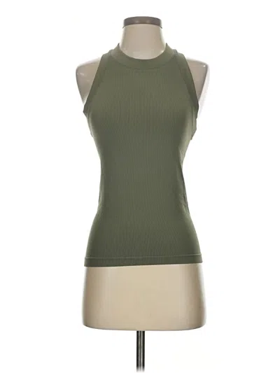 Pre-owned Athleta Tank Top Green Halter Neckline Tops
