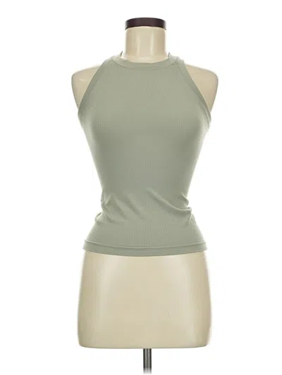 Pre-owned Athleta Tank Top Green Halter Neckline Tops