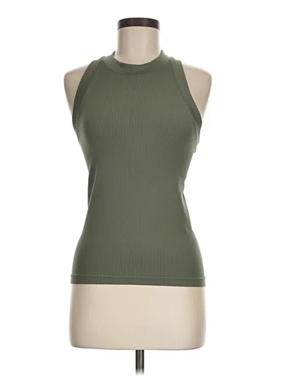 Pre-owned Athleta Tank Top Green Halter Neckline Tops